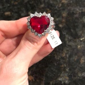 Ruby Red Heart ring